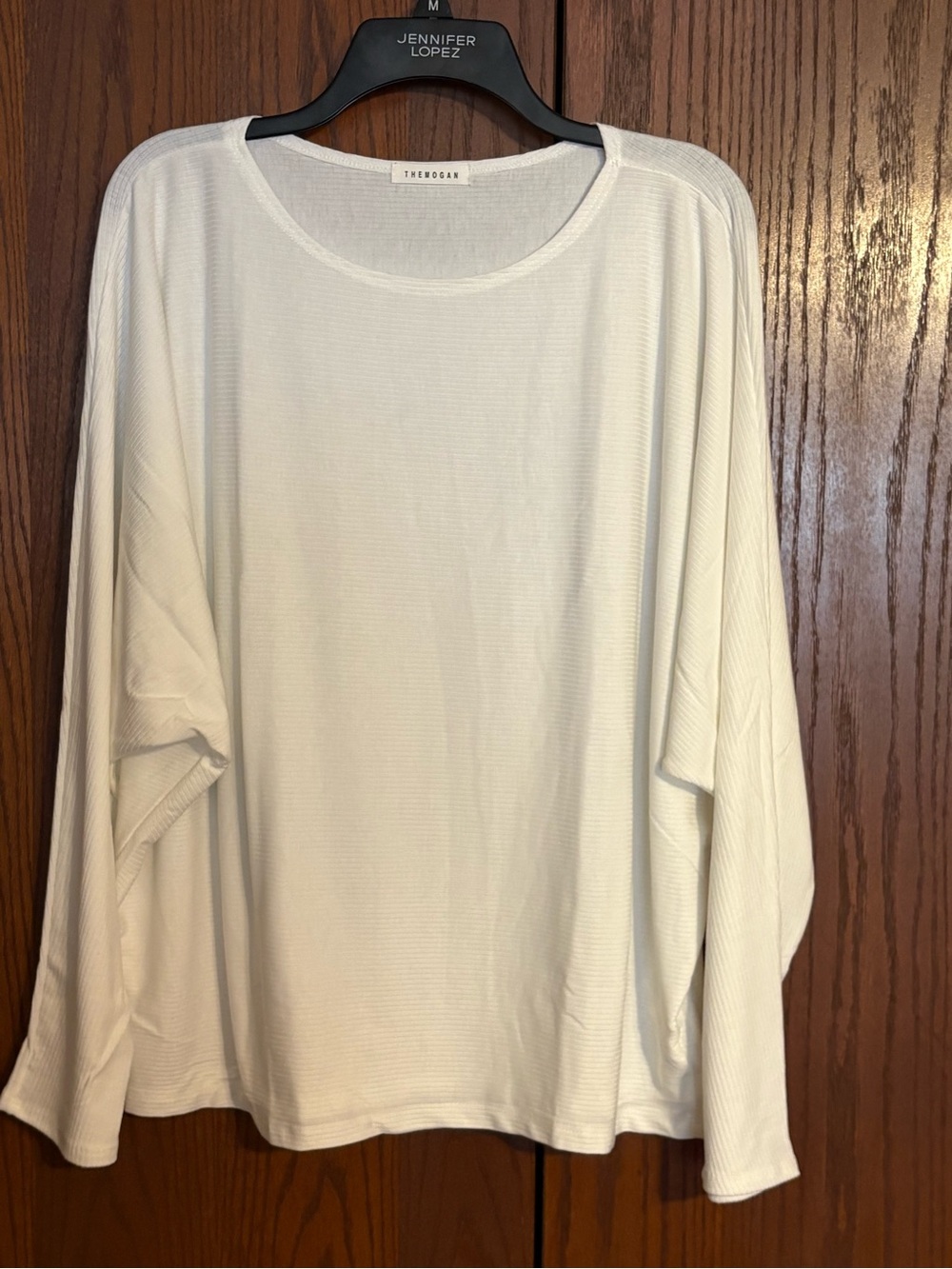 TheMogan Women's White Long-Sleeve Relaxed Knit Top 1X